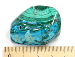 Хризоколла, Малахит, полировка, Конго (36*30*19 мм, 50 г) №26651