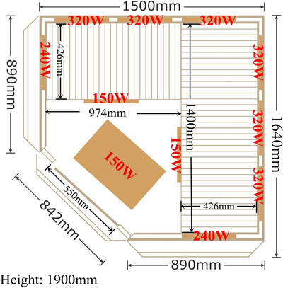 Инфракрасная кабина (сауна) SaunaMagic Cedar CST Corner Medium