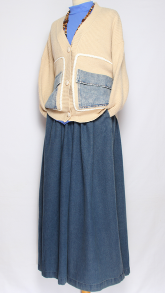 ЖАКЕТ "Крупная вязка " бежевый до р.52