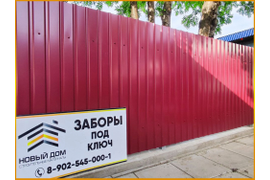 Забор из профлиста - СНТ Ранет