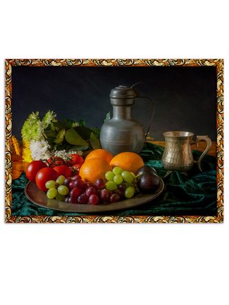 Картина для декора в раме 262баг 70*50 "Фрукты и цветы".