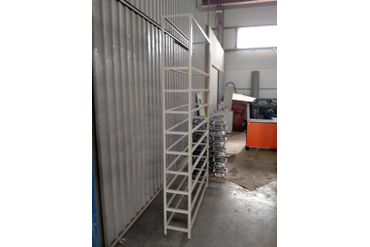 Стеллаж1300х300х2400 из уголка 25х25, порошковая покраска RAL 7032 