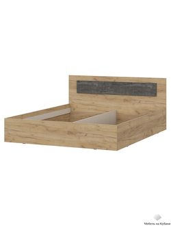 МСП 1 Кровать 1,4 м Дуб Золотой/Камень тёмный (без основания)