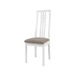 Стул № 1 белый / клауд коричневый