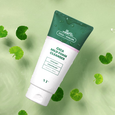 VT Cosmetics Cica Mild Foam Cleanser Нежная очищающая пенка (300 мл)