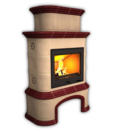 Изразцовый камин КимрПечь Прованс с дровником