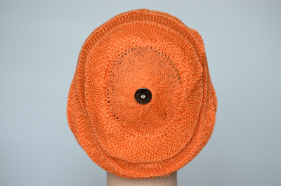 Берет оранжевый летний женский Визио Италия 4814