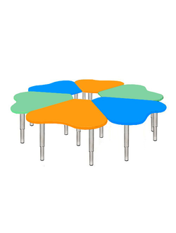 СТОЛ ДЕТСКИЙ ФАНЕРА РЕГУЛИРУЕМЫЙ 75 (ДИАМЕТР 1400)