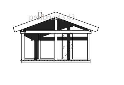Баня в стиле Фахверк 48 кв.м.