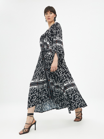 Эффектное платье из вискозы в этническом стиле