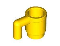 Minifigure, Utensil Cup, Yellow (3899 / 389924)