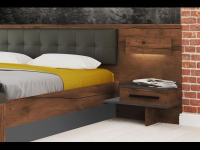 Глазго спальня Кровать 1400 с ортопедическим основанием (1440 ? 2150? 940 h мм) Металл Бруклин/Таксония