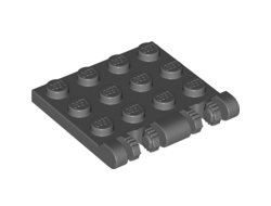 Hinge Plate 3 x 4 Locking Dual 2 Fingers, 7 Teeth, Dark Bluish Gray (50337 / 6266281)