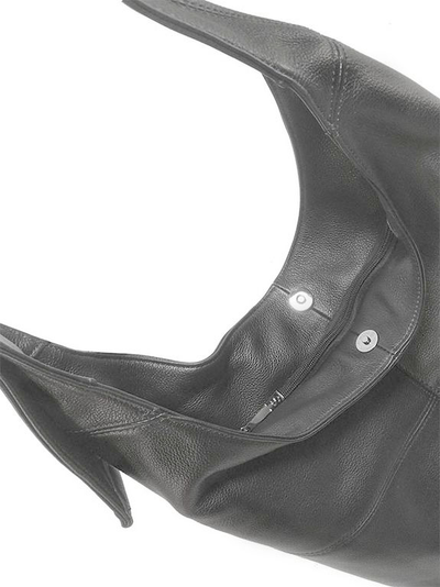 (АРТИКУЛ: 9996/1/9) СУМКА МЕШОК, БОЛЬШАЯ, НАТУРАЛЬНАЯ КОЖА, ТЕМНО-СЕРАЯ, ЧЕРЕЗ ПЛЕЧО