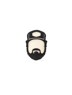 Бородач от Waf Waf - стильный значок из дерева