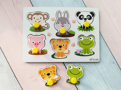 Рамка-вкладыш "Зверята-малышата"