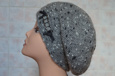 Берет женский меланж Vizio Италия 5520 серый