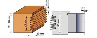 Ножи для сращивания ламелей 32-48 мм