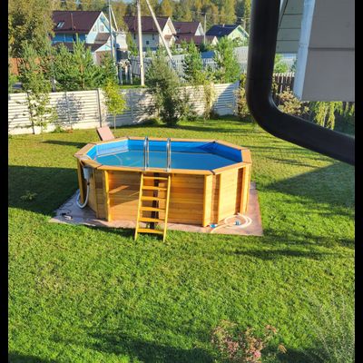 Деревянный морозоустойчивый бассейн "Иркут" 400 х 250 х 145 см Кристалл