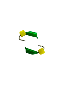 Мормышка вольфр. МАСТИВ Микроб 2 зелёный, кубик, 0,25гр. (сырный) (уп-ка 10шт.) арт.709