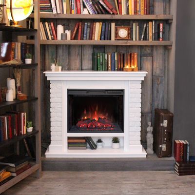 Электрокамин Brixton WT с очагом Sparta 25.5 LED