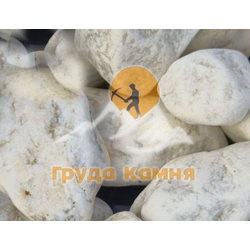 Белый мрамор галтовка, фракция 60-80 мм