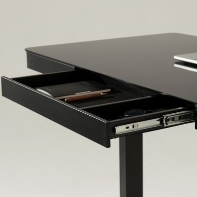 Умный стол 120×60 чёрный | закалённое стекло