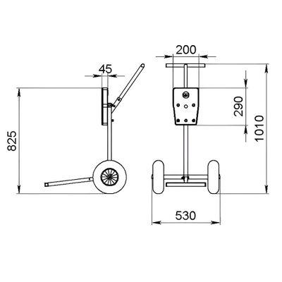 Тележка для ПЛМ (cъемная рукоятка)
