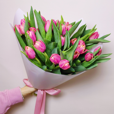 Букет пионовидных тюльпанов 25 шт Columbus