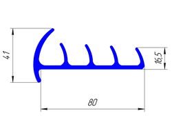 15 метров Уплотнитель двери фургона 80мм тип 4