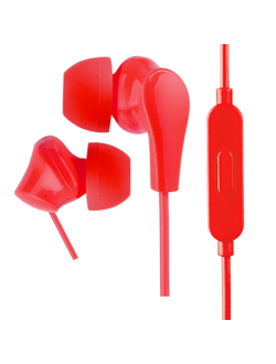 Perfeo наушники внутриканальные c микрофоном «ALPHA» красные (PF_A4935)