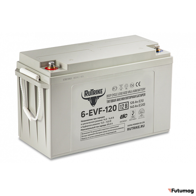 Тяговый аккумулятор RuTrike 6-EVF-120 (12V120A/H C3)