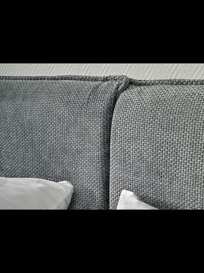 Сильвия кровать интерьерная ткань Сталь (с основанием)