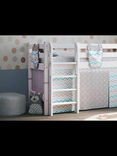 Низкая кровать "Соня" с прямой лестницей Вариант 11