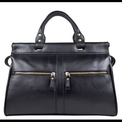 Кожаный саквояж Monvalle Premium black (арт. 4046-51)