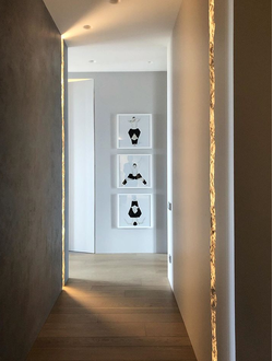 Гипсовый светильник в виде разлома в стене