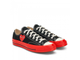КЕДЫ CONVERSE PLAY COMME DES GARCONS НИЗКИЕ ЧЕРНЫЕ С КРАСНОЙ ПОДОШВОЙ