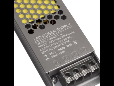 Блок питания 250W 12V IP20 Ultra Slim (12V/20.8A/250W) (SEASTAR/IP20 сетка/2 года)