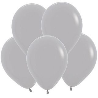 Воздушный шар с гелием "Серый пастель" 30 см
