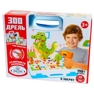 Конструктор мозаика "Зоодрель версия 2.0", BeeZee Toys