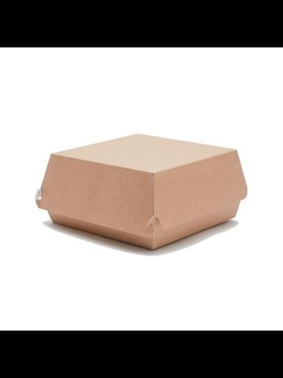 Коробка для бургера XL (крафт/белая), 130*130*110мм