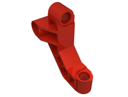 ! Б/У - Bionicle Matoran Back, Liftarm 4 x 4 x 2, Red (44137 / 4190168) - Б/У