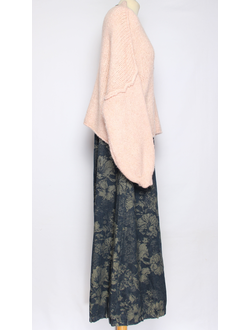 ДЖЕМПЕР КОРОТКИЙ "КИМОНО ШОВ СТОЙКА" широкий рукав чайная роза, св.серый, серый, какао до р.54