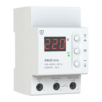 Цифровое реле напряжения с термозащитой RBUZ D25t купить в Перми - компания &quot;ПЭГ&quot;