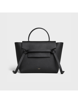 CELINE Micro Belt Bag In Grained Calfskin Black