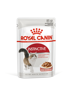 Royal Canin (Роял Канин)  Instinctive Влажный корм (пауч) для кошек в возрасте от 1 года до 7 лет, кусочки  в соусе, 85 г