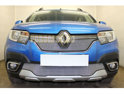 Защита радиатора Renault Logan Stepway 2018- / Renault Sandero Stepway 2018- (chrome низ)