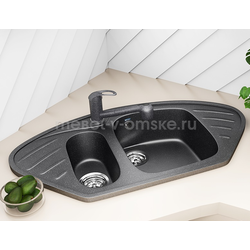 ШММ105 Мойка врезная "U-105" угловая. Размер: 940х495.