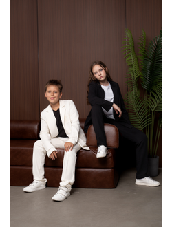 Брюки трикотажные экрю