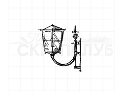 Штамп городской настенный фонарь, питерские мотивы, городская симфония